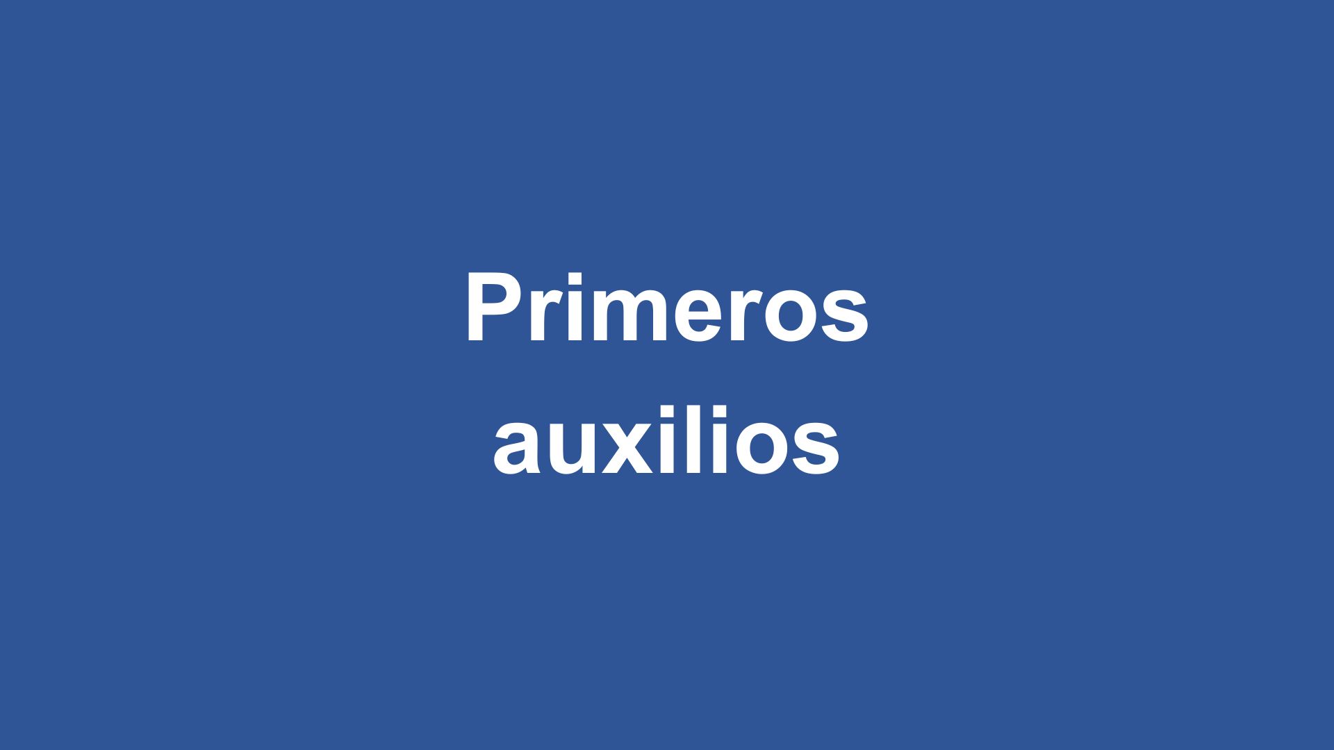 Primeros auxilios